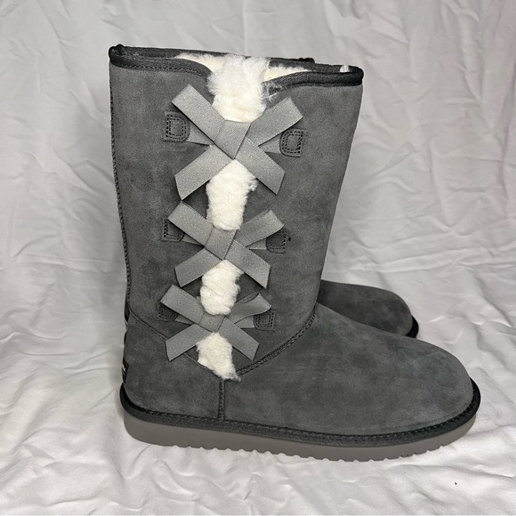 Koolaburra By Ugg Victoria Tall Boot in Stone Grey Size 12 - Picture 2 of 15